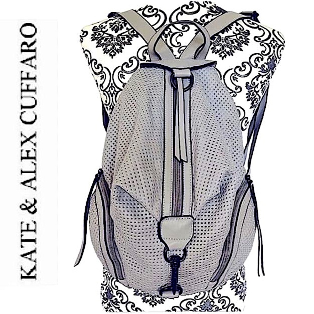 41. Kate & Alex Cuffaro. Beautiful  designer unisex Backpack.Light grey.11X7”